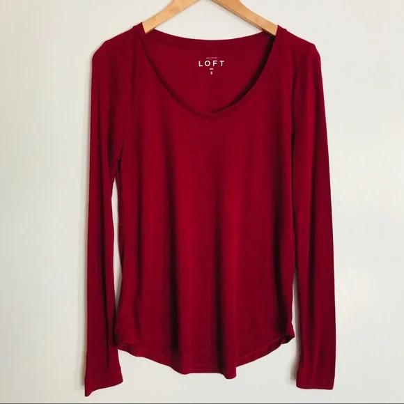 Loft | Long sleeve tee v neck - Picture 2 of 9